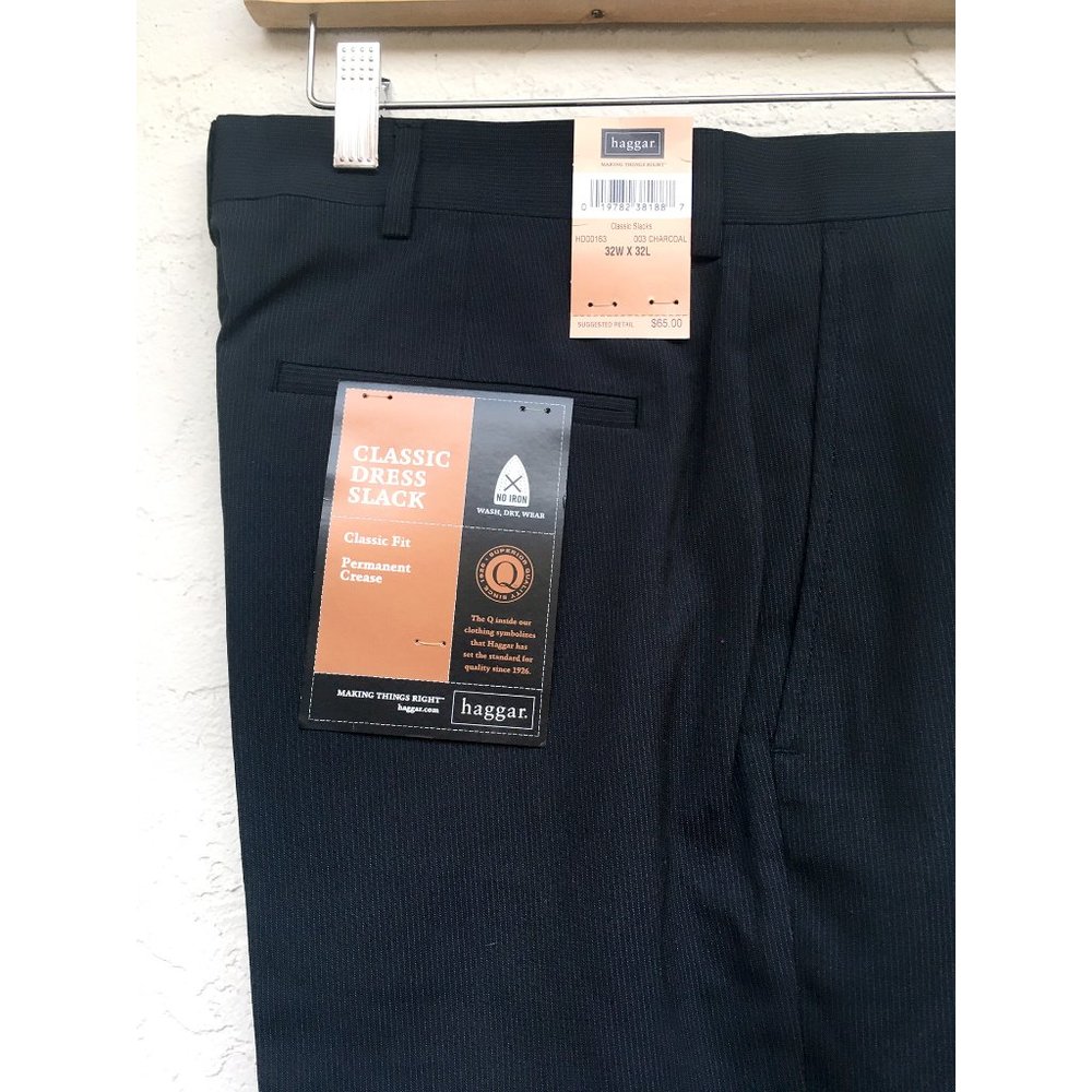 NWT - Haggar Men's Dress Pants w/ Thin Stripes (W32xL32)